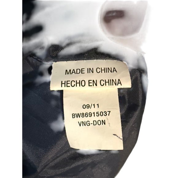 Tommy Hilfiger Plaid Hobo Handbag Shoulder Bag Black Grey Silver Tone Buckle - Picture 6 of 9